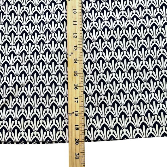 Talbots Navy Blue White Gatsby Art Deco Straight Skirt Size 14 Preppy NWOT - Picture 6 of 9